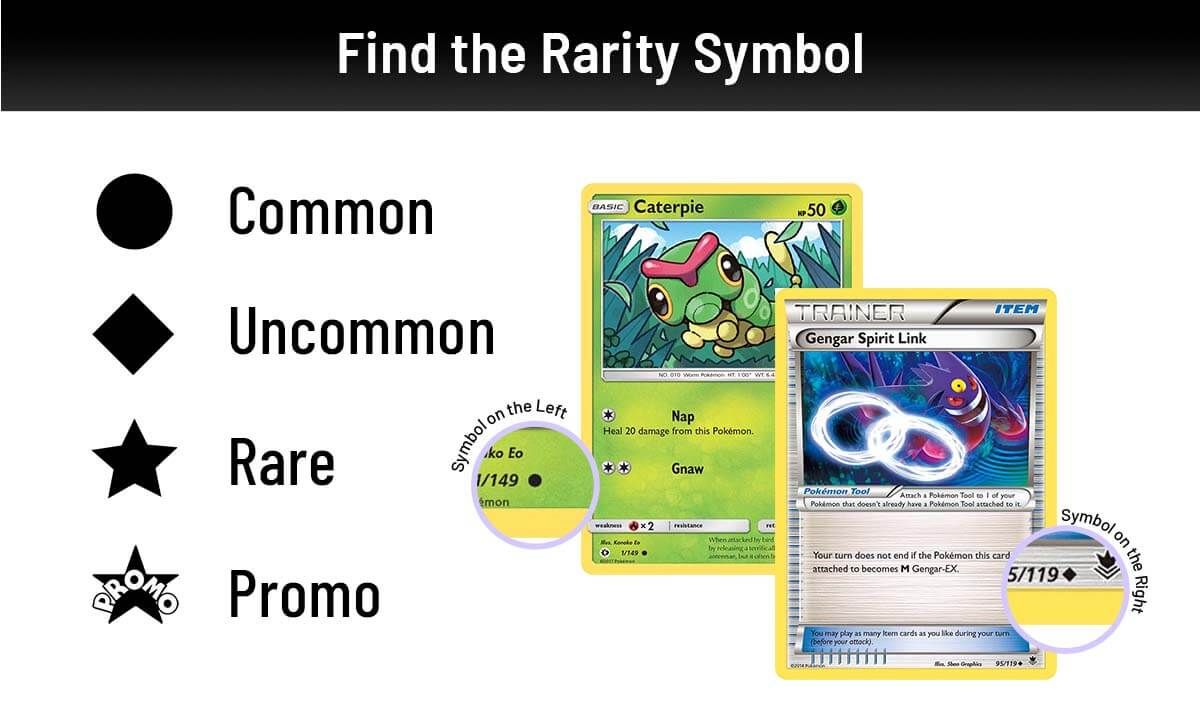 pokemon symbols rarity