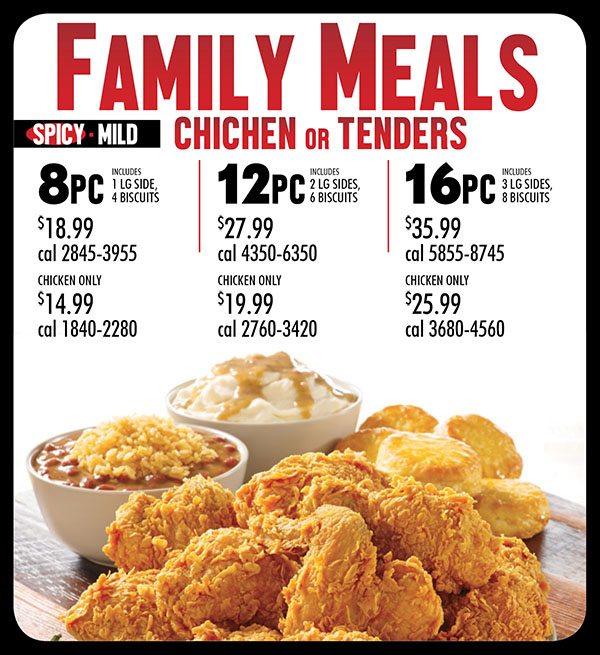 popeyes chicken menu