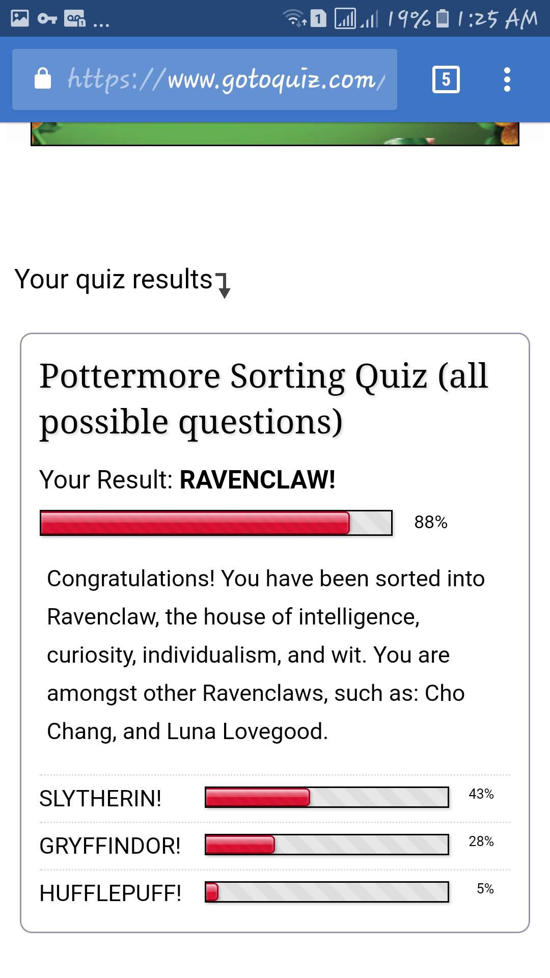 pottermore test all possible questions