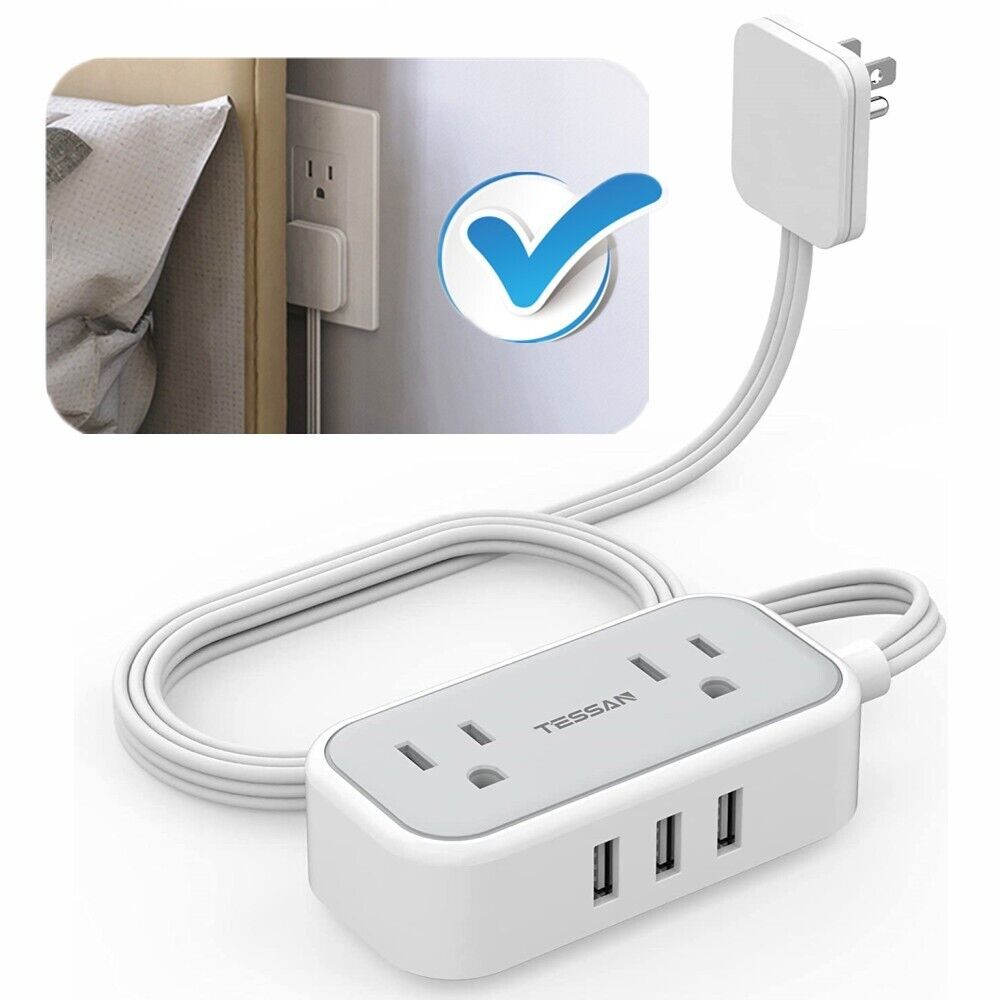 power strips with flat plugs