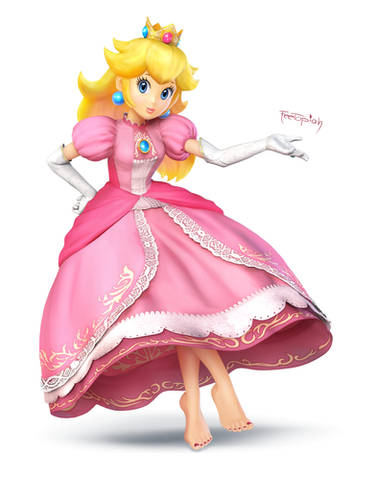 princess peach barefoot