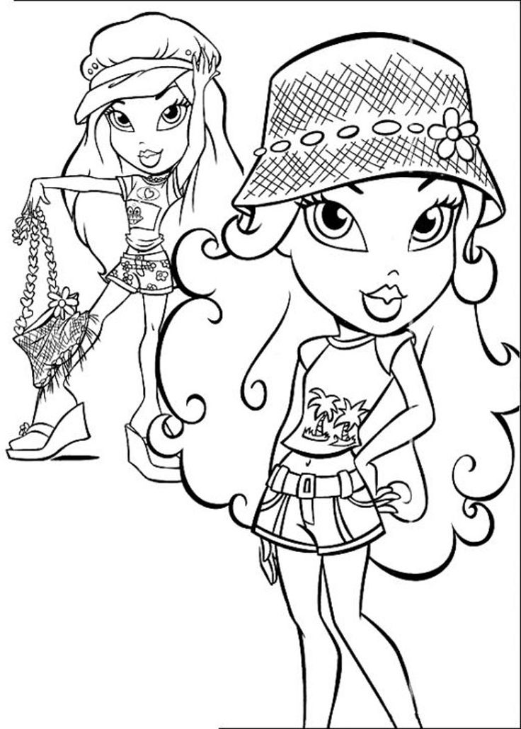 printable bratz coloring pages