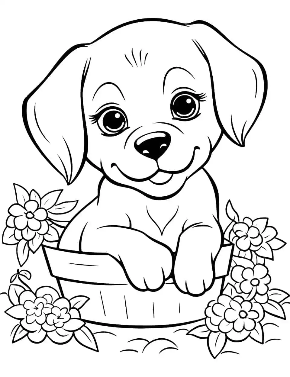 printable coloring pictures of dogs