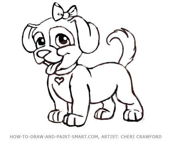 puppy images drawing