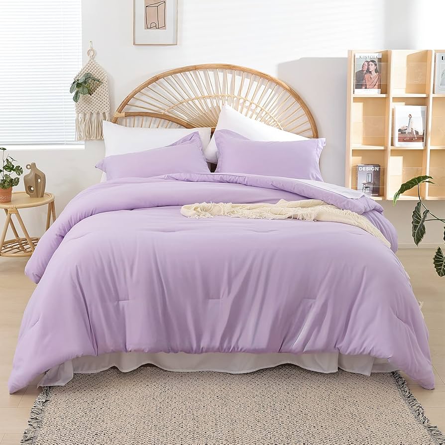 purple bed comforter set