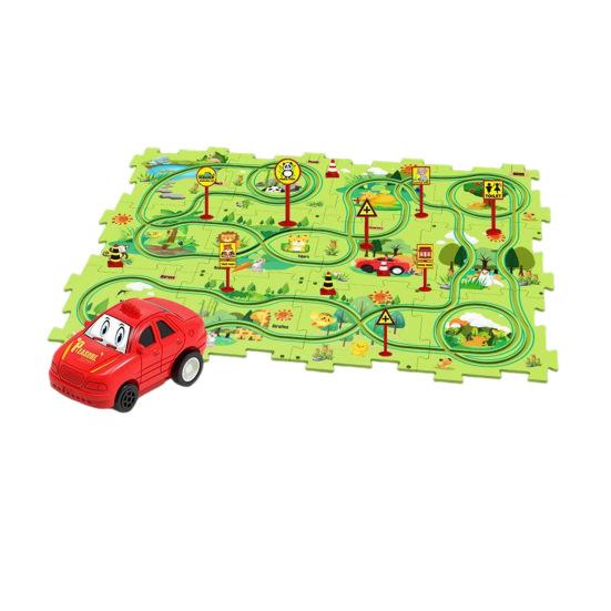 puzzle track car play set