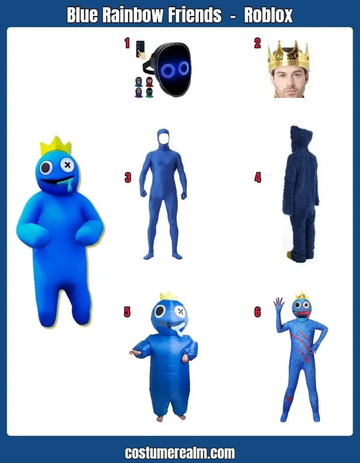 rainbow friends blue costume