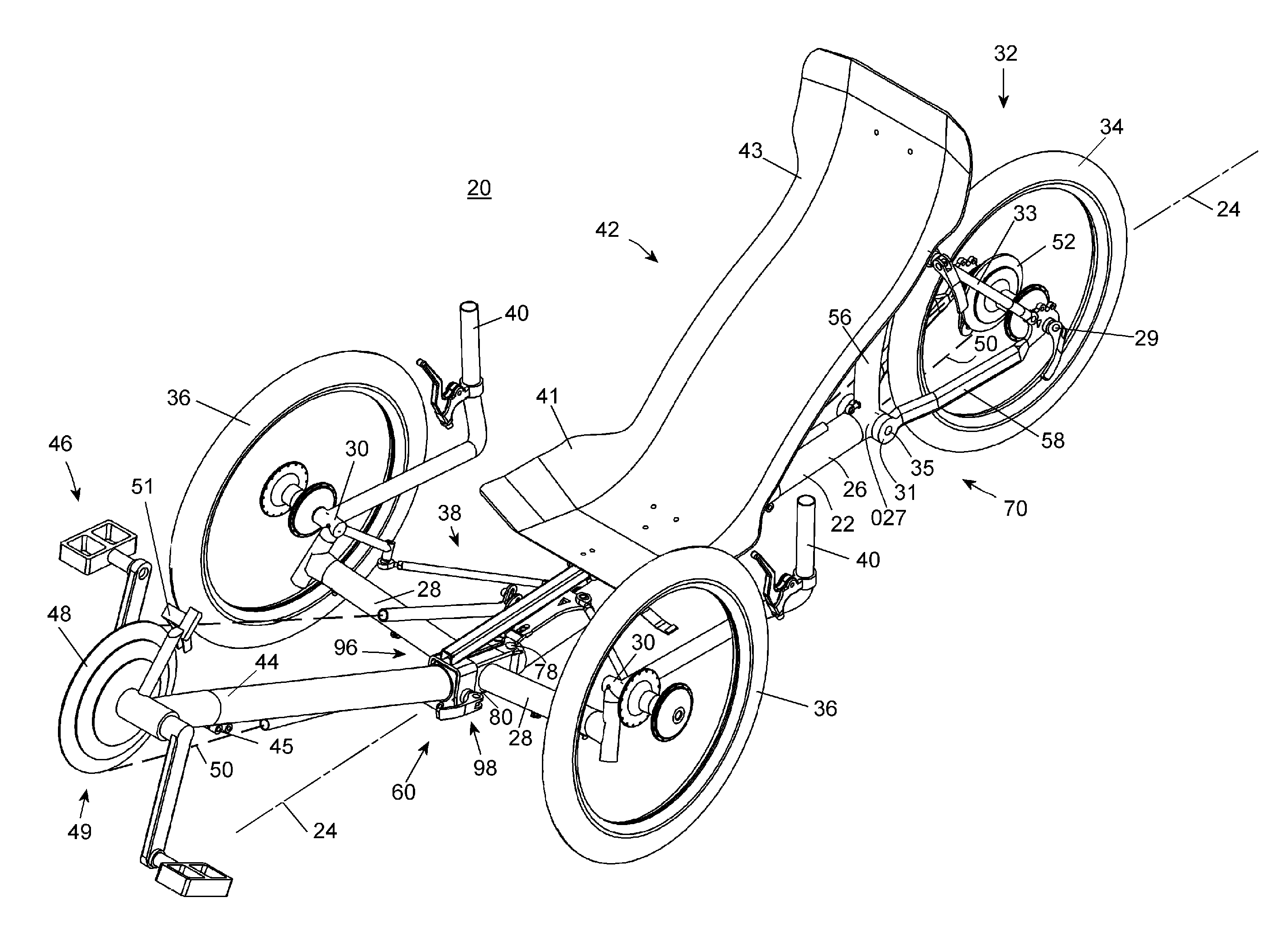 recumbent bicycle parts