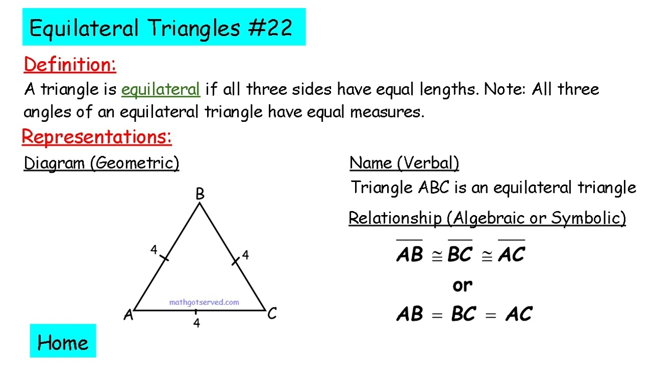 regular triangle definition