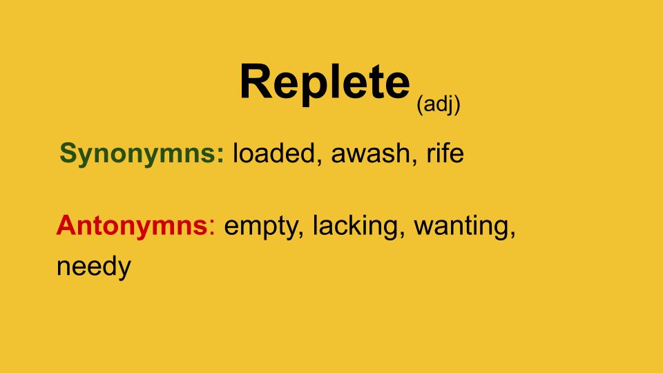 replete antonym