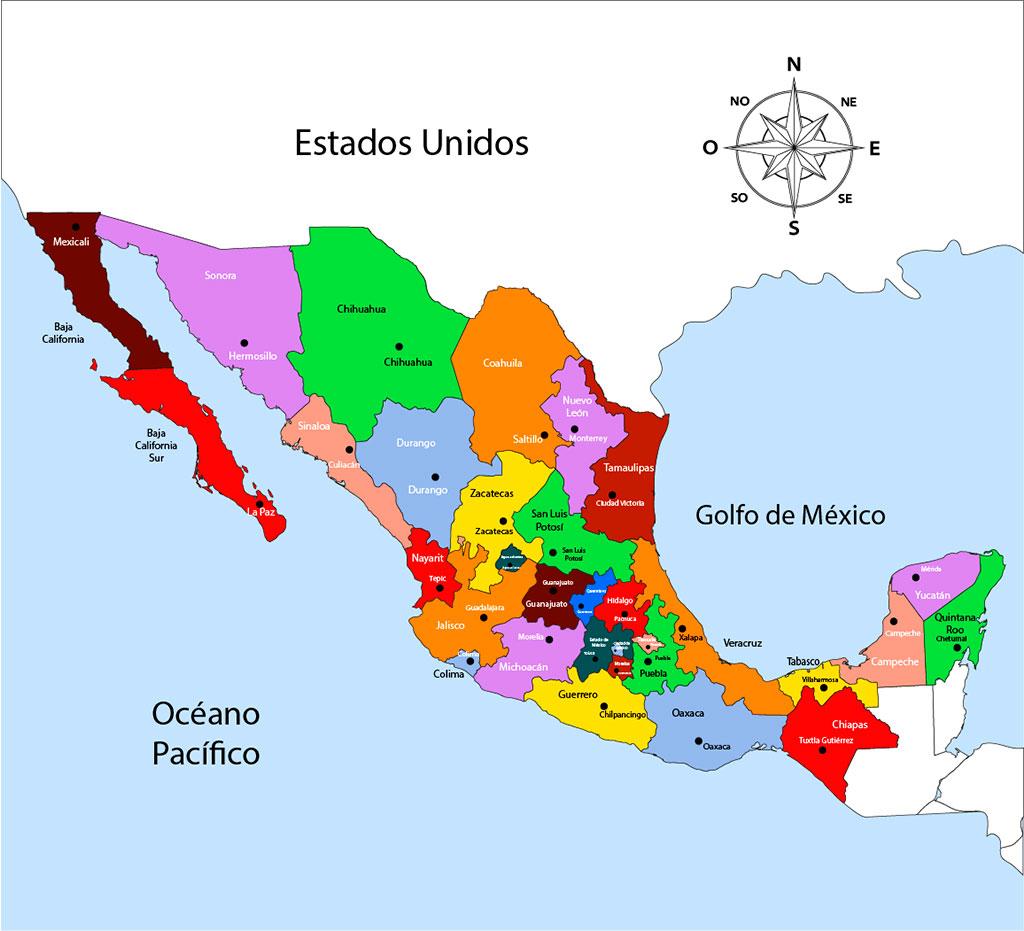 republica mexicana con nombres grande