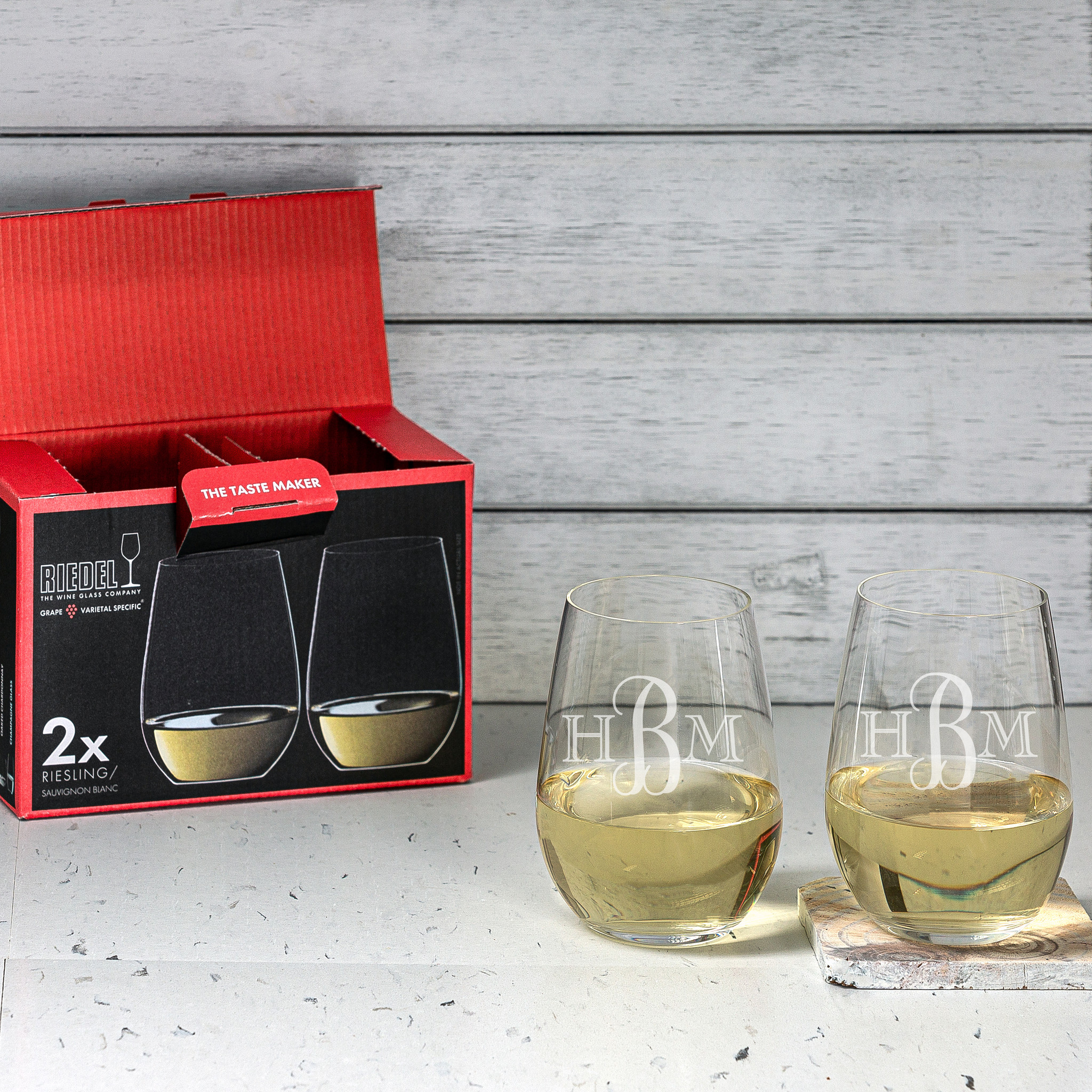 riedel crystal stemless wine glasses