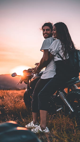 romantic couple on bike images