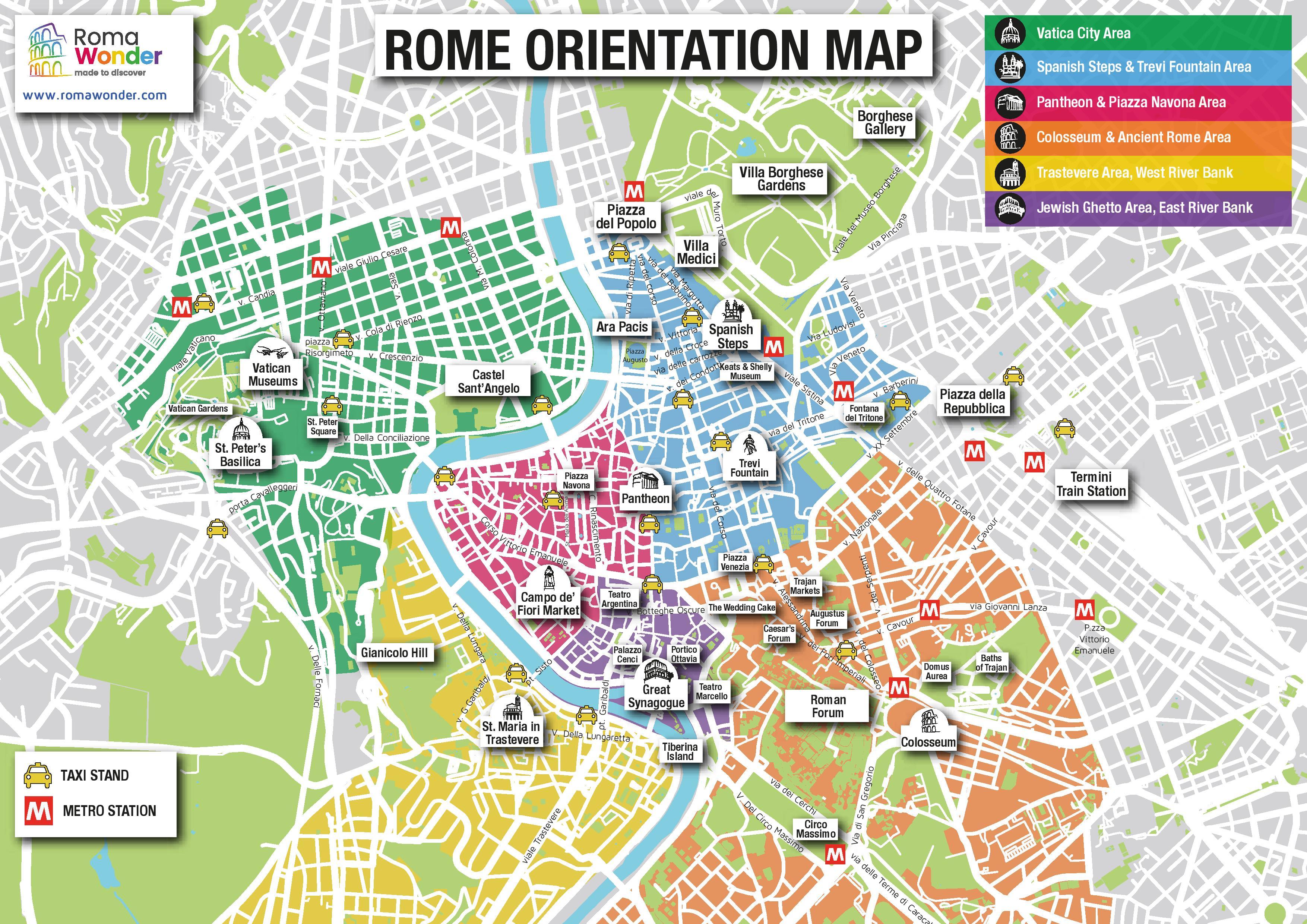 rome map of attractions