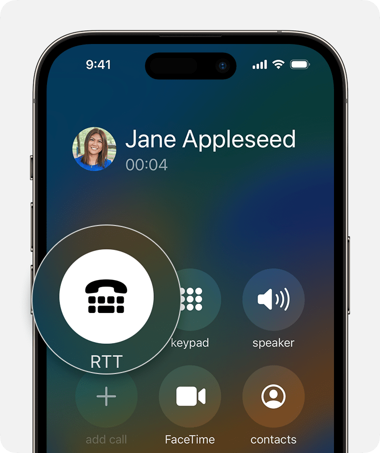 rtt/tty on iphone