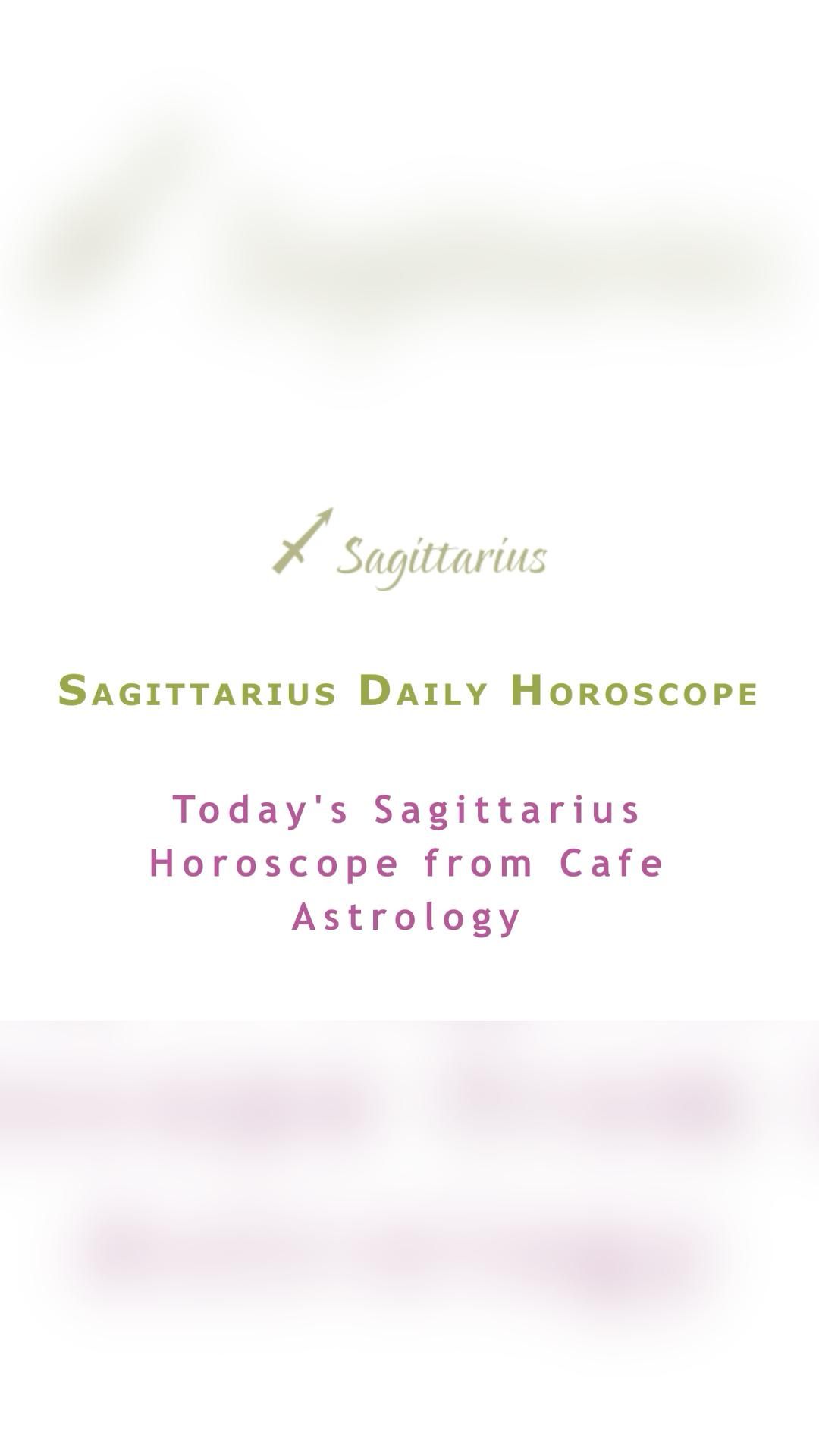 sagittarius daily horoscope cafe