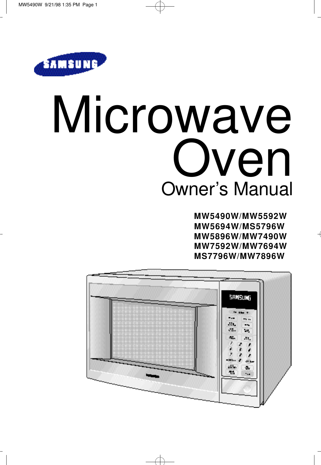 samsung microwave oven manual