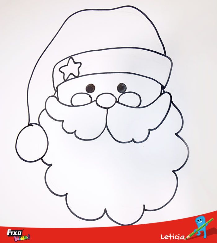 santa dibujo facil