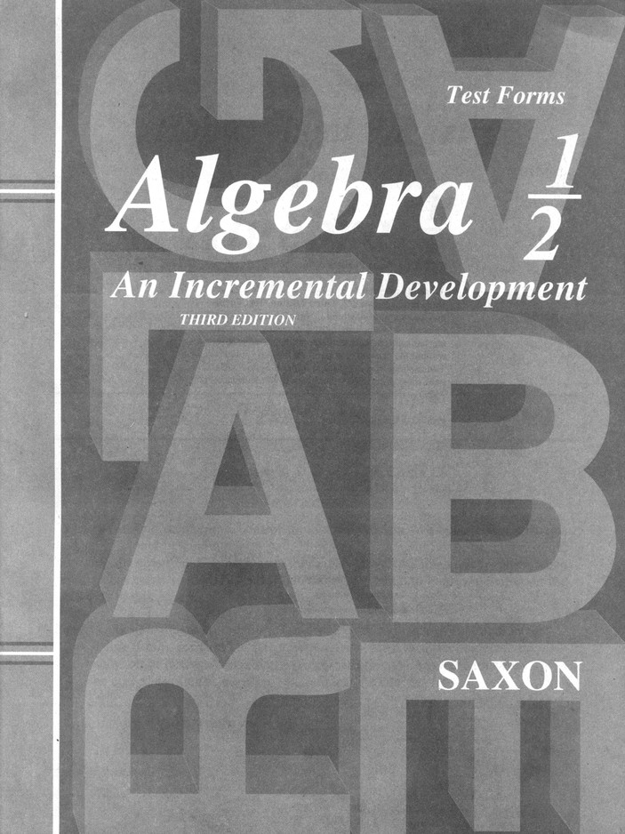 saxon algebra 1 2 test forms pdf