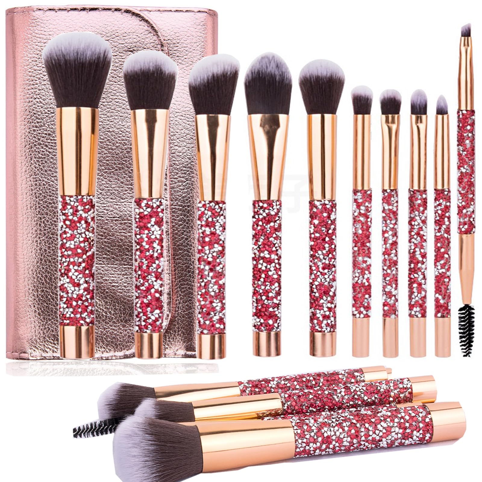 set glitz and glam makeup brushes