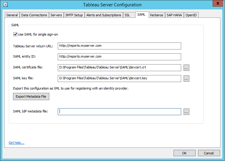 setting up tableau server