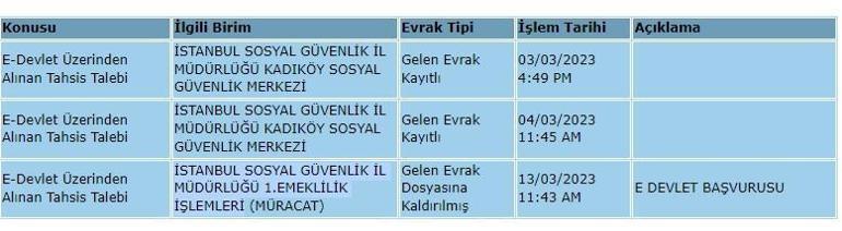 sgk dys evrak takip 2023