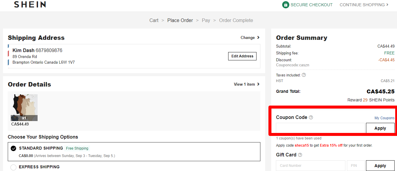 shein coupon code canada 2023