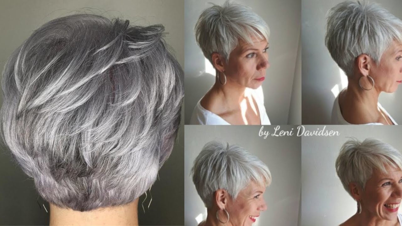 short haircuts for gray hair over 50