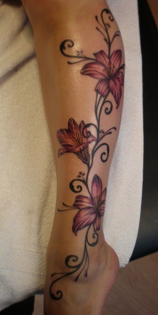 side leg tattoos for females