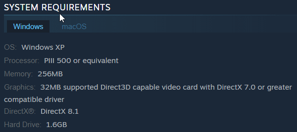 simcity 4 minimum requirements