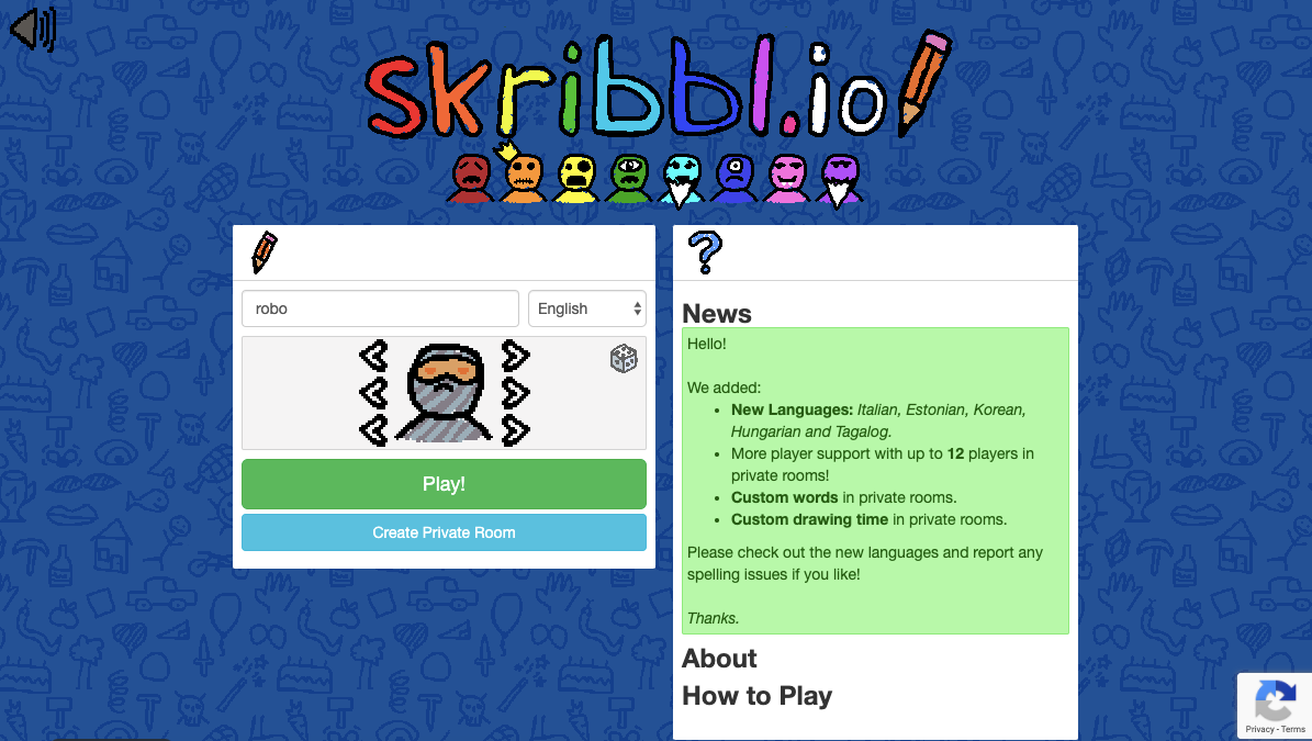 skribbl io game