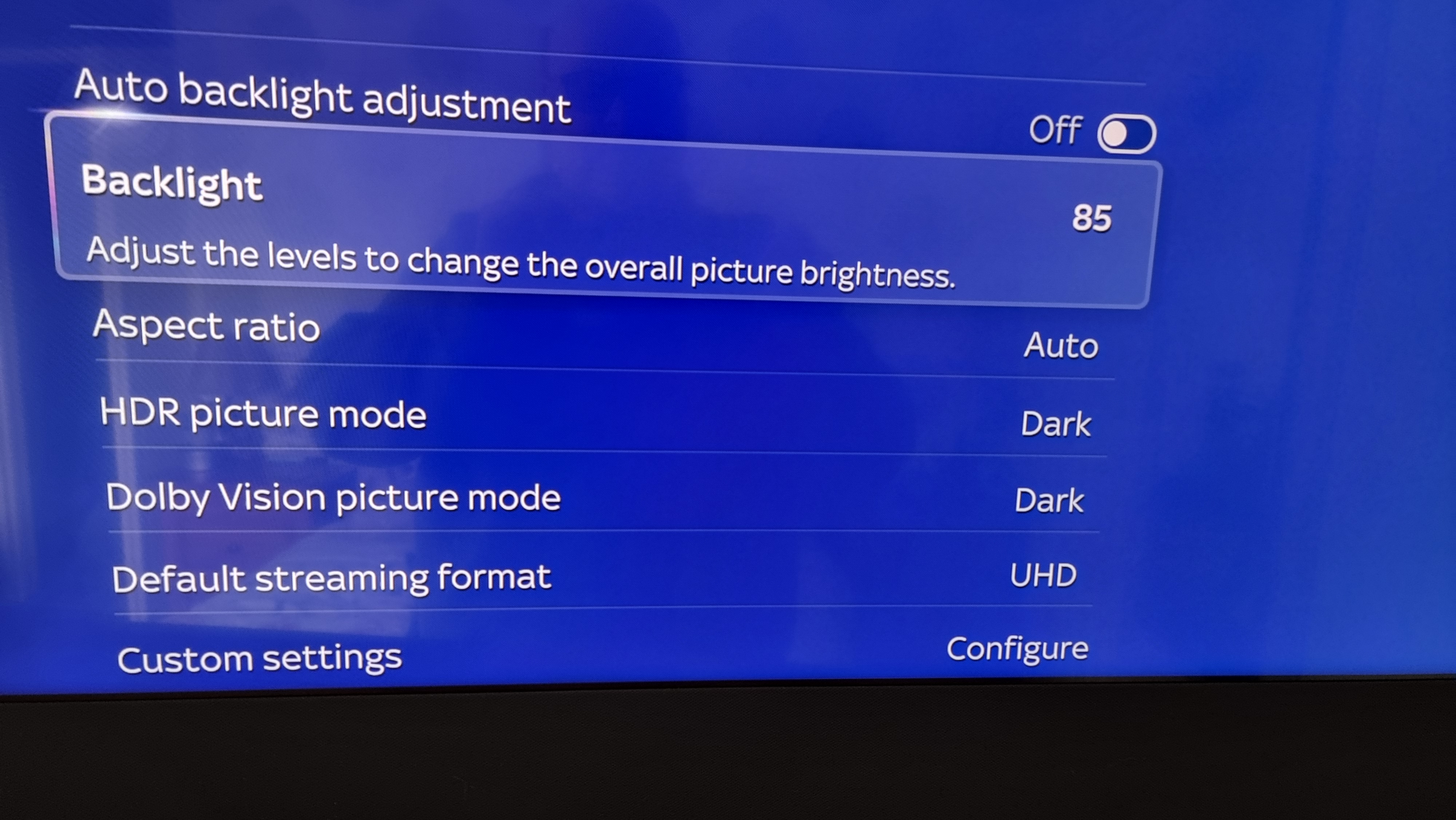 sky glass best picture settings 2023