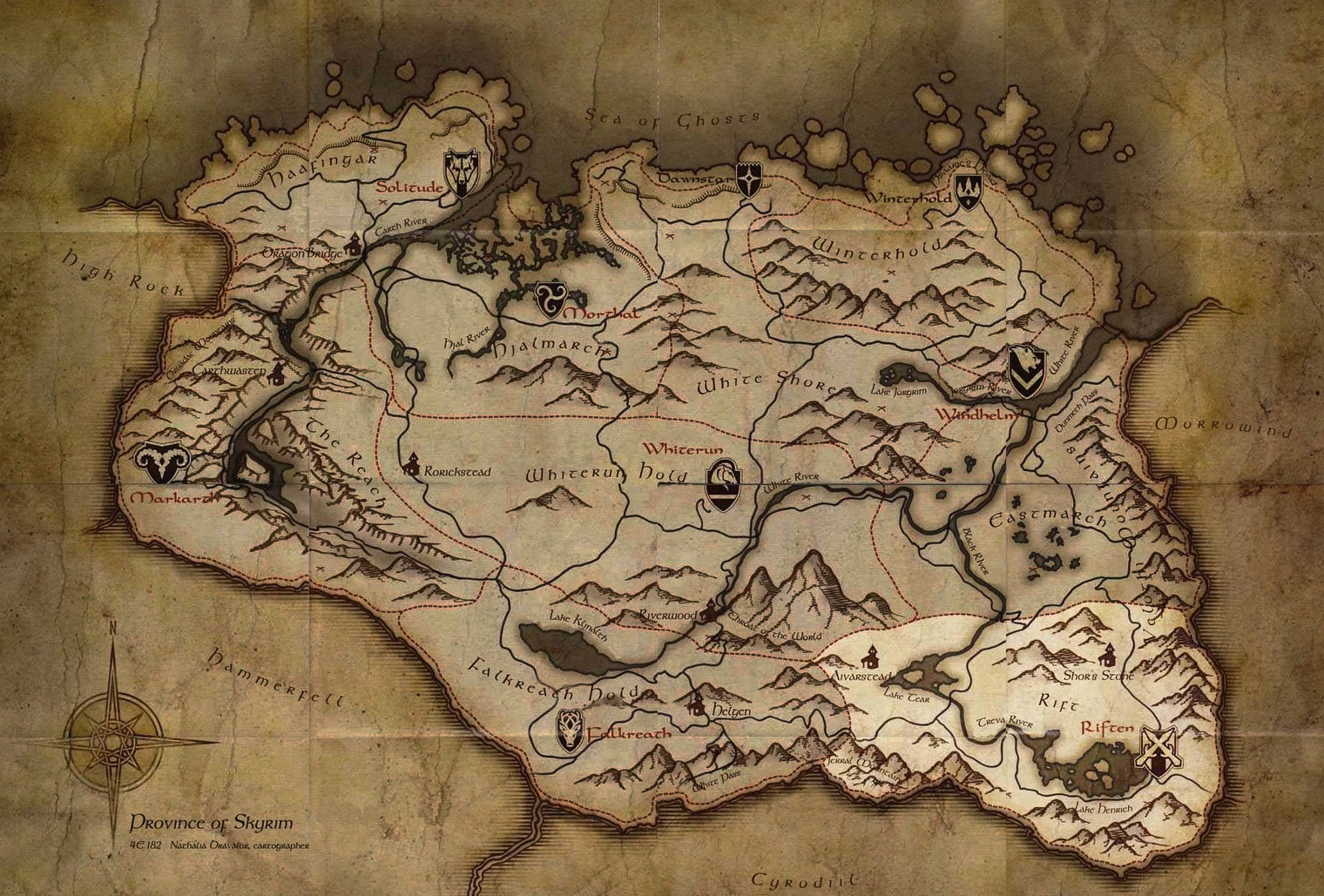 skyrim map the rift