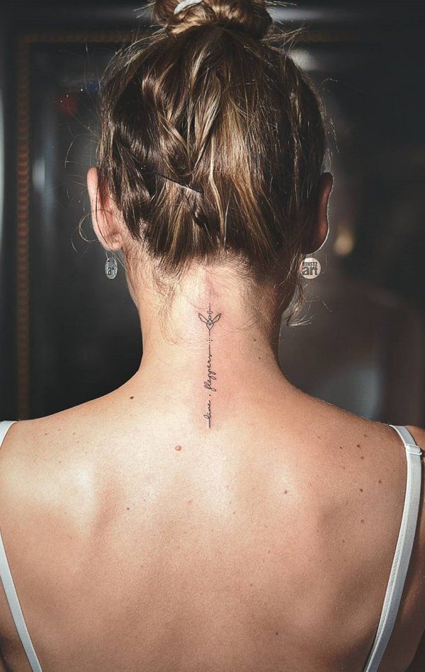 small back of the neck tattoos