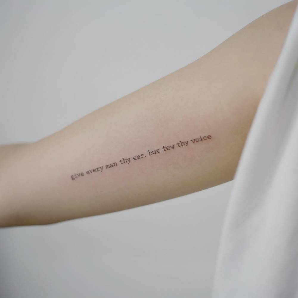 small quote tattoos