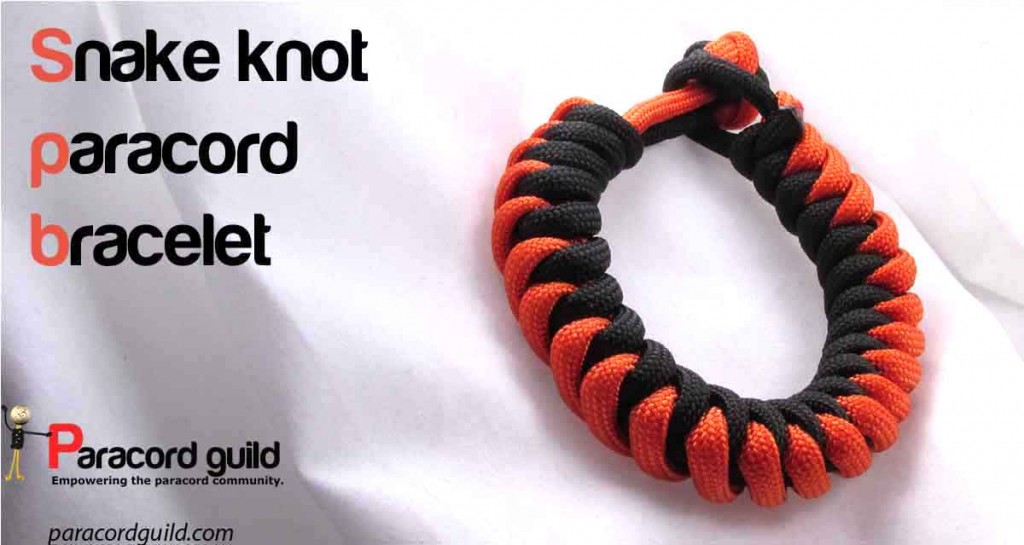 snake knot paracord bracelet