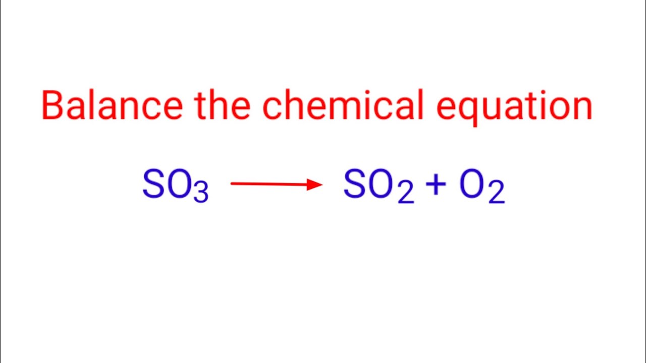 so2 o2 so3 balanced