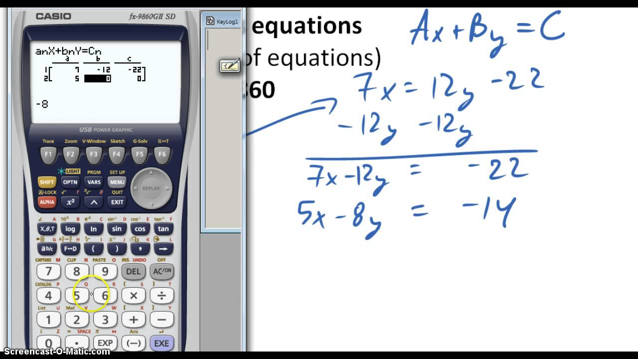 solving quadratic simultaneous equations calculator