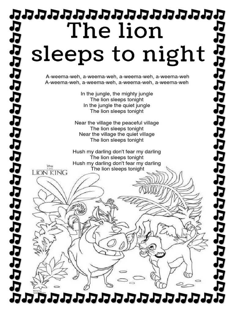 song lion sleeps tonight lyrics