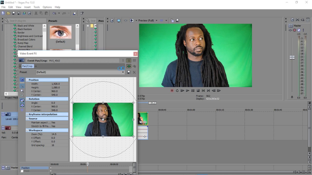 sony vegas pro 16 green screen