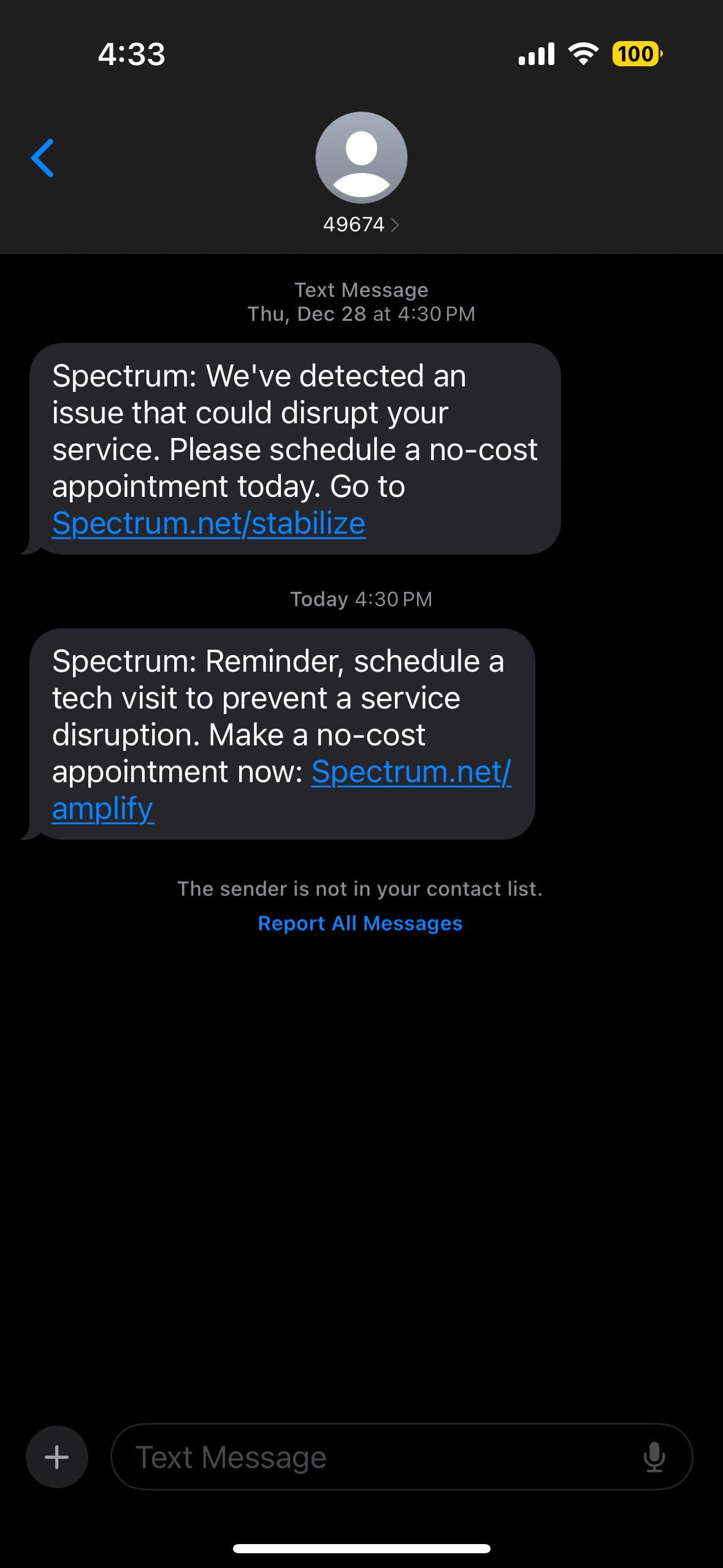 spectrum net scam