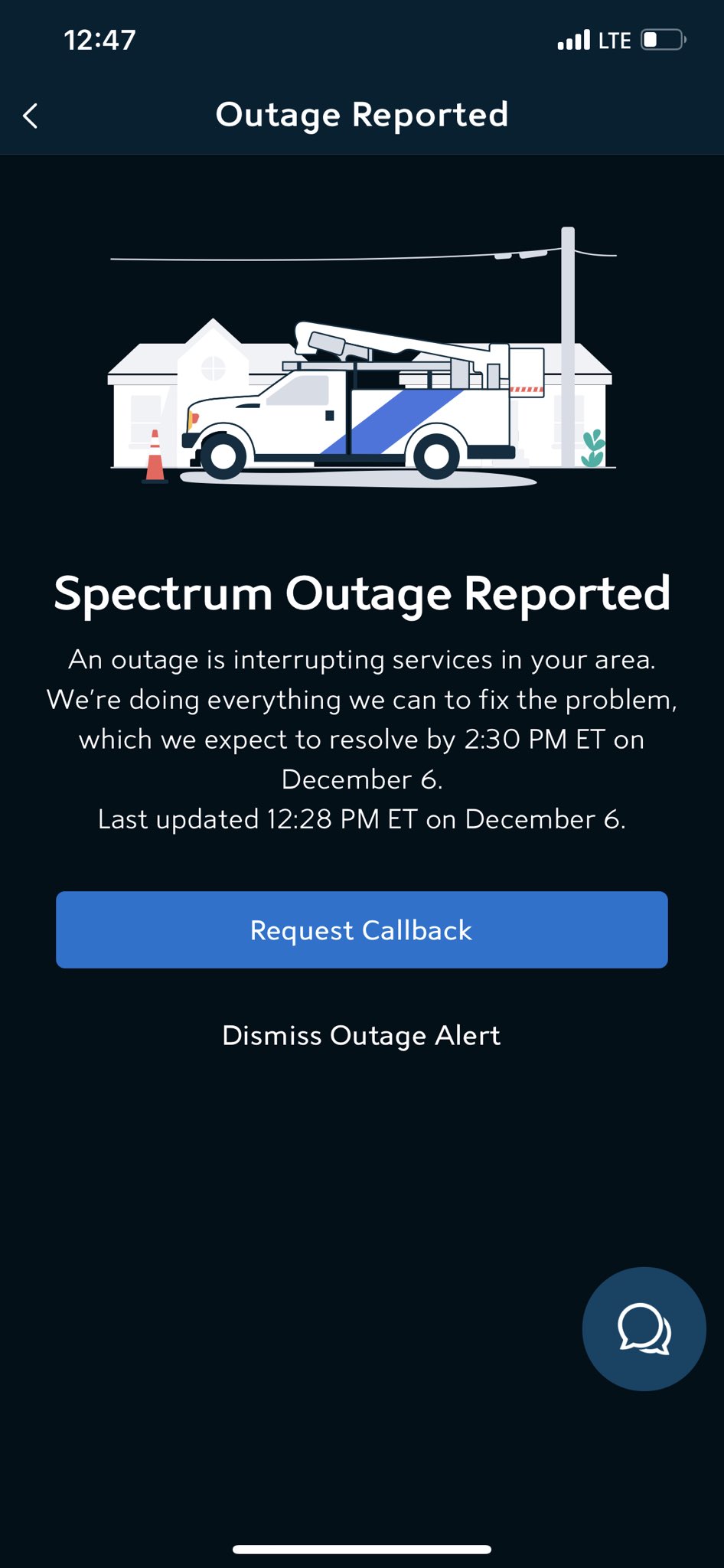 spectrum outages near me