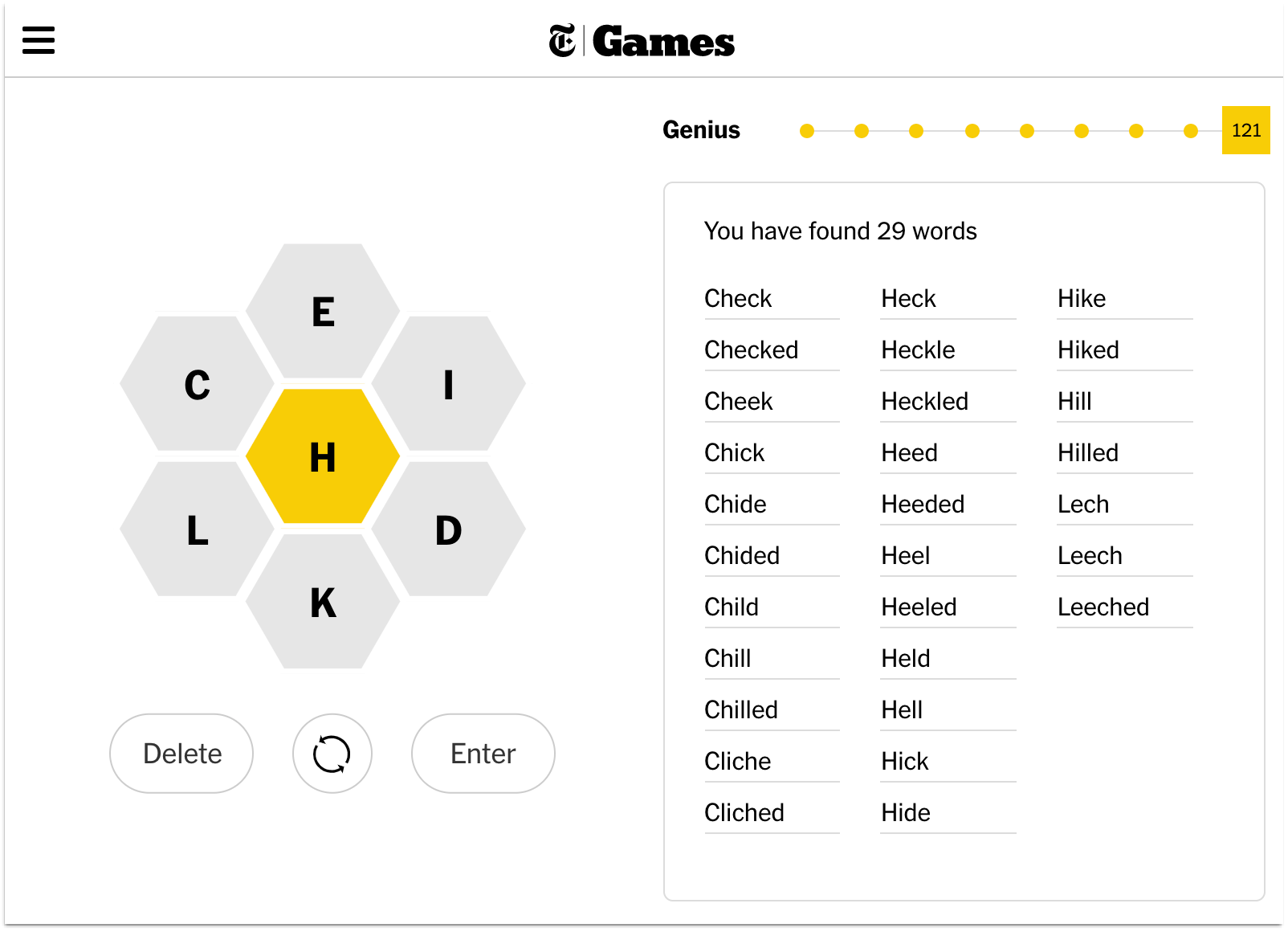 spelling bee nyt answers