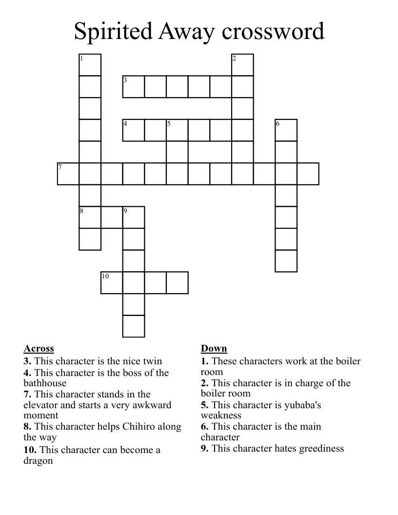 spirited crossword