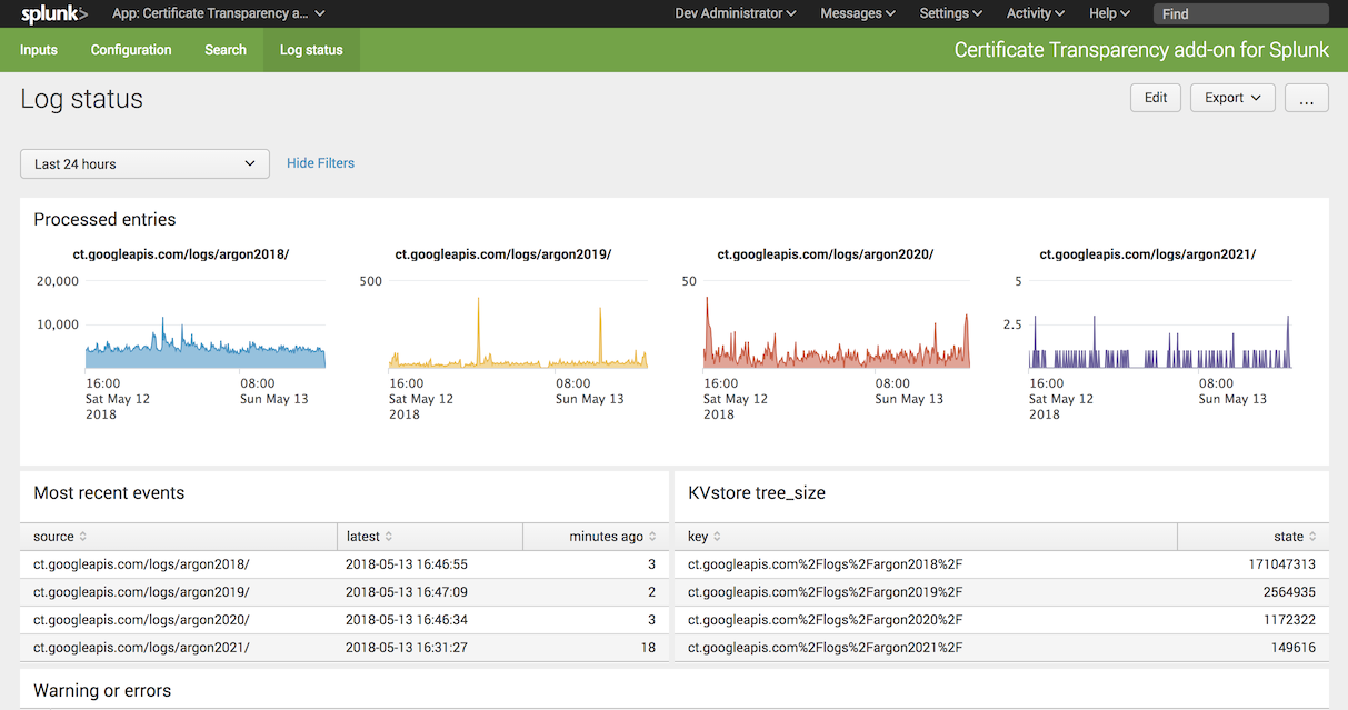 splunk log in