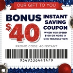 spotlight voucher spend $100 get 40 off