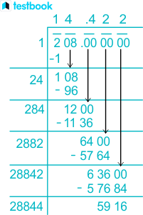 square root of 208