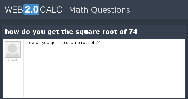 square root of 74