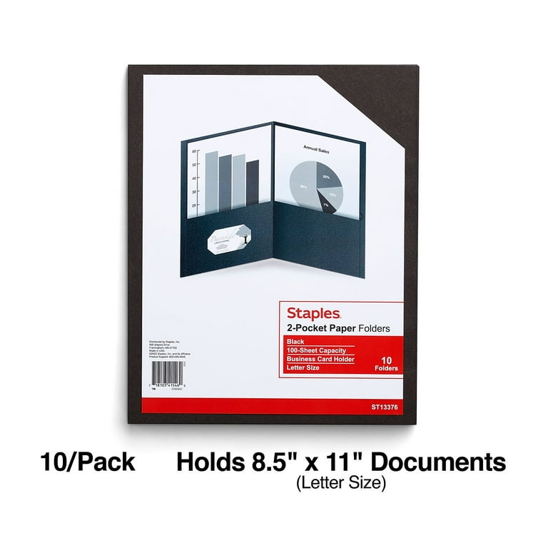 staples pocket folders