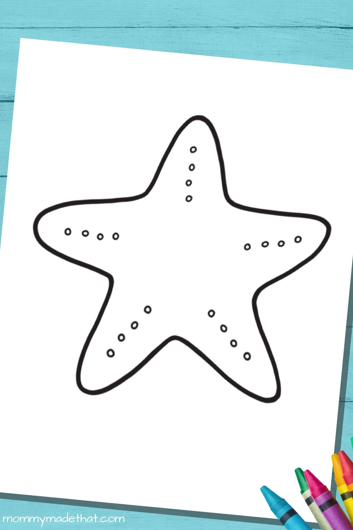 starfish template to print